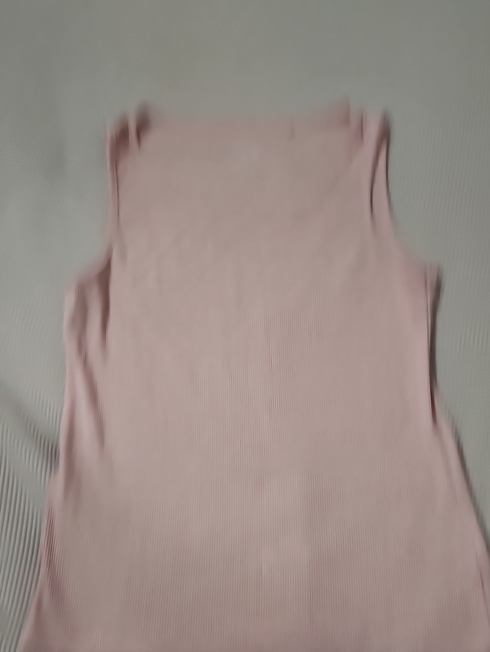 Sleeveless Ribbed Tank Top - Light Pink